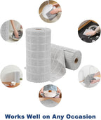 Ferdilan 80 Pack Microfiber Cleaning Cloth Roll,Lint Free Rags Paper Towels & Tear Away Reusable Towels,Washable Shop Rags,Wash Cloths Dish Rags(12" x 12") for Car Kitchen Window Garage-Light Gray