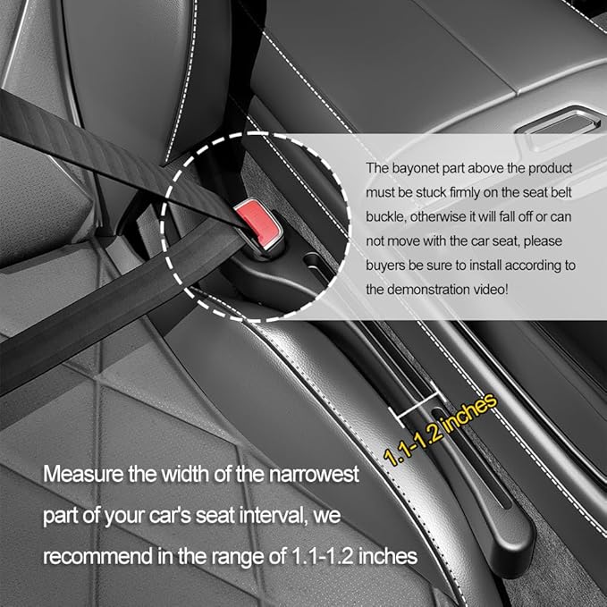 2PCS Car Seat Gap Filler Organizer with Phone Holder,[Upgrade Version] Car Seat Gap Organizer for Prevent Falling,Essential Car Accessories Car Side Seat Gap Filler (Brown)