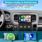 Car Stereo Radio for Dodge RAM 1500 2500 3500 2013 2014 2015 2016 2017 2018, Android 13 2G+64G Head Unit for Ram, 9 inch IPS Touch Screen Wireless CarPlay/Android Auto Bluetooth WiFi, Backup Camera