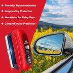 Automotive Oil Film Cleaning Brush with Reusable Foam Sprayer, Upgraded Antifog Glass Cleaning Board, Glass Oil Film Remover for Car Windows & Windshields,Versatile Car Glass Cleaner Brush (2Pack_Red)