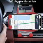 Smart Car Wireless Charger Phone Holder, Smart Sensor Car Wireless Charger, Fashion Car Charger (Red)