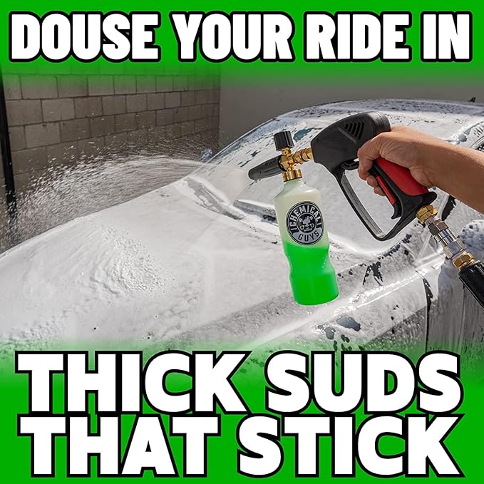 Chemical Guys HOL169MAX 20-Piece Arsenal Builder Wash Kit with TORQ Foam Cannon, Bucket and (10) 16 oz Car Cleaning Products Gift for Car Lovers, Dads and DIYers (Works w/Pressure Washers)