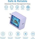 iPhone 17 16 15 Charger Fast Charging 2+2Pack 20W USB C Wall Charger with 6FT Fast Charging Cable Compatible with iPhone 17/17 Air/17 Pro/17 Pro Max/iPhone 16/15 Series, iPad Pro/AirPods - Purple