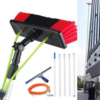 Telescopic Water Fed Window Cleaning Pole 412M Solar Panel Cleaner Brush with Squeegee Perfect for Efficient Photovoltaic Cleaning Extendable Tool for Easy Use
