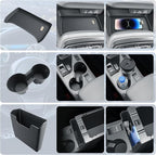 BIBIBO 3Pack 2024 2025 2026 Crosstrek Center Console Organizer for 2023-2026 Subaru Crosstrek/2024+ Impreza Armrest Hanging Organizer + Insert Cup Holder+ Wireless Charging Mats Crosstrek Insert Tray