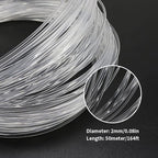 AZIMOM PMMA Plastic 2mm(0.08inch) 50m(164ft) End Glow Fiber Optic Cable Roll for Star Sky Ceiling All Kind Led Light Engine Driver Source
