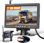 Hikity Wireless Car Rear View Camera 7 Inch Monitor Kit Screen Waterproof Reversing Camera Night Vision Rear View Camera for Truck/RV/Trailer/Bus