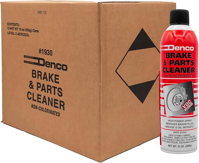 Denco #1930 Brake & Parts Cleaner Spray, Non-Chlorinated, Fast-Drying Degreaser, Low Odor Aerosol, 15.3oz (13oz net wt) (Case of 96)