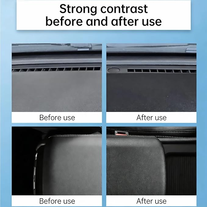 Professional Car Interior Detailer Spray - Multi-Surface Cleaner for Leather, Dash & Plastic - Surface Restoration & Protective Barrier - Non-Greasy Matte Finish (1)