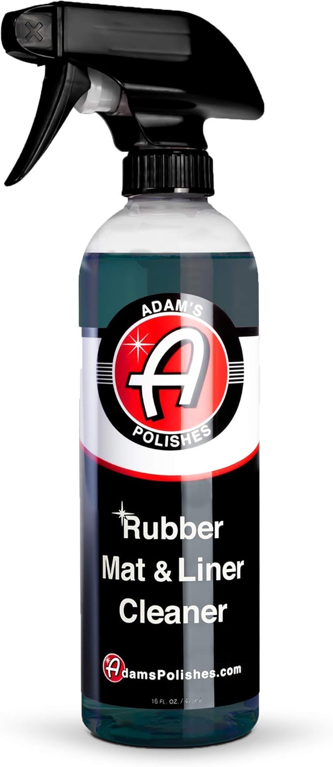 Adam's Rubber Mat & Liner Cleaner 16oz - Floor Mat Cleaner Restores Rubber, Plastic & Vinyl Mats For Car Detailing, Alos Works On Truck Bed Cargo Liners, Trunk Mat Accessories & More