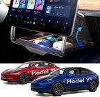 TAZENI Under Screen Storage Box Fit Model Y Juniper Model 3 Highland, Hiddenable Privacy Storage for Model Y 3 Accessories, Center Console Organizer for Model Y 2019~2026 & Model 3 2016-2026