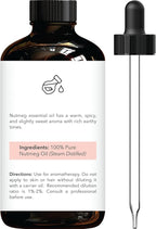 Brooklyn Botany Nutmeg Essential Oil - 100% Pure and Natural - Premium Grade with Dropper - for Aromatherapy and Diffuser - 1 Fl Oz