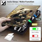 Case for 7" Kindle Paperwhite 12th Generation 2024 & Kindle Colorsoft Signature Edition,Leather Folio Adjustable Stand Cover Auto Wake/Sleep for Kindle Paperwhite 2024,Retro Panda Daisy