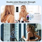 Magnetic Phone Grip Holder for MagSafe Kickstand Gym Phone Grip Stand Dual-Sided Magnetic Finger Ring for iPhone 17 16 Pro Max 16e 15 14 13 12 Samsung S25 Edge S24 S23 S22 S21,for Wireless Car Mount