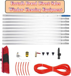59ft Telescopic Window Cleaning Pole Kit - Water Fed Brush for Trucks Boats Cars Solar Panels Conservatories - Extendable Hose-Fed Cleaning Equipment