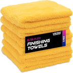 VIKING Microfiber Cleaning Cloth for Car Detailing, Ultra Plush Finishing Microfiber Towels for Car Cleaning Supplies, Yellow, 16 inch x 16 inch, 6 Pack