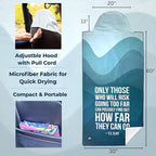 Gone For a Run Car Seat Towel Cover – Hooded Moisture-Wicking Microfiber Seat Protector – 30" x 60" – for Runners and Outdoor Enthusiasts – Only Those Who Risk Going Too Far