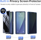 MOBOSI Magnetic for Z Fold 7 Case with Privacy Screen Protector, Samsung Galaxy Z Fold7 Cover[Compatible with Magsafe & Full Body Hinge Protection] Shockproof Phone Cases for zfold 7, Blue