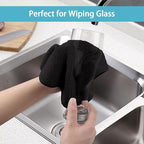 HOMEXCEL Black Microfiber Cleaning Cloth 100 Pack, Microfiber Towel for Cars, Lint Free, Scratch-Free, Highly Absorbent, and Cleaning Rags for House, Window and Glass, Cars, TV Screen 11.5 X11.5 inch