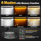Auxbeam LED Led Light Bar 42 Inch 240W Straight Spot Flood Combo Led Off Road Lights, Amber White Strobe Offroad Fog Light Memory Function Yellow Driving Work Lights for Truck with DT Wiring Hardness