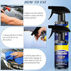 2Pcs Car Nano Coating Spray,Quick Effect Coating Agent for Car, Upgrade Advanced Car Quick-acting Coating Agent Spray, Coat Car Wax for Scratch Repair, Oil Film Removal, Long-Lasting Hydrophobic Coat