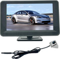 Blind Spot Camera with 5” BSD Monitor Kit, HD 1080P Monitor Side View Camera Kit, Door Tape Mounted Blind Spot Cam Silver