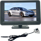 Blind Spot Camera with 5” BSD Monitor Kit, HD 1080P Monitor Side View Camera Kit, Door Tape Mounted Blind Spot Cam Silver