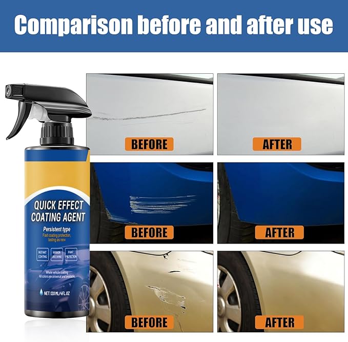Quick Effect Coating Agent for Car,Quickly Coat Car Wax Spray,Ceramic Coating for Cars,Car Scratch Wax Coating Spray (2Pcs)
