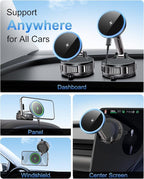 iPhone Magsafe Car Mount Charger [15W Fast Wireless Charging, 120+ LB Strongest Suction & 2800gf Strongest Magnetic] 360° Adjustable Car Phone Holders for your car, for iPhone 17 16 15 14 13 12 series