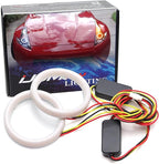iJDMTOY 80mm White/Amber Switchback LED Halo Ring Retrofit Lighting Kit