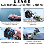 Car Phone Holder-Phone Mount for Car Windshield & Truck-Holder with 360° Rotating Metal Arm-Mount with Super Stable Suction Cup for All Vehicles