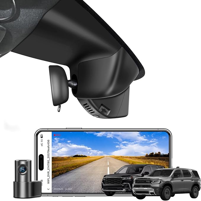 Mangoal Front 4K & Rear 1080p Dash Cam for Honda Pilot 2023 2024 2025 2026 Gen4 YG1/2, Passport 2026 Gen4 YF9(Model C), Integrated OEM Look, UHD 2160P Video, WiFi & App, GPS, 128GB Card