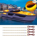DUOFU365 Amber Led Strip Light,12V Car Led Lights Interior IP68 Waterproof Cuttable for Car Motorcycles Boat Golf Cart Truck Cargo Home Decoration with Strong Nano Tape 12inch(Pack of 4)