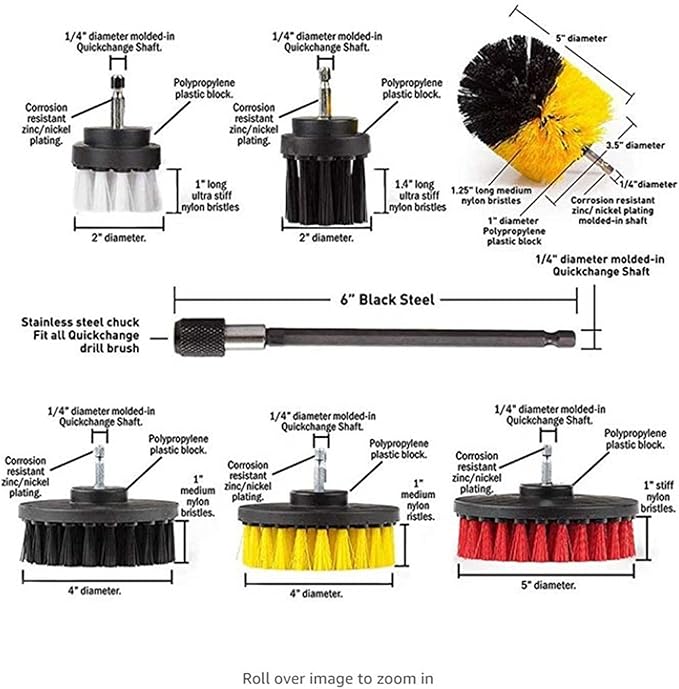 Car Care 22Pcs Electric Drill Detailing Brush Set Power Scrubber Tools Car Polisher Bathroom Cleaning Kitchen Polishing Pad Accessories for Car Polishing and Waxing