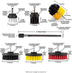 Car Care 22Pcs Electric Drill Detailing Brush Set Power Scrubber Tools Car Polisher Bathroom Cleaning Kitchen Polishing Pad Accessories for Car Polishing and Waxing
