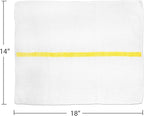 Nouvelle Legende Ribbed Microfiber Bar Mop Towels, Super Absorbent, Cleaning & Drying Cloths, Lint-Free, Streak-Free for Kitchen, Home & Auto, 14x18 Inch, 12-Pack, Yellow Stripe