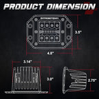Amber Flush Mount LED Pods, OFFROADTOWN 2pcs 5'' 78W LED Driving Work Lights Spot Flood Combo Fog Light Yellow Lights for Truck Offroad UTV ATV SUV 4x4 Car