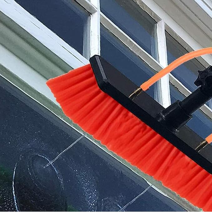 Adjustable Telescopic Window Cleaning Brush Kit - Water Fed Pole for Solar Panels & Photovoltaic Module Cleaning - Efficient Easy-to-Use Extendable Tool for Home & Professional Use