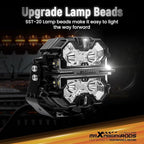 maXpeedingrods 5" 178W LED Off Road Lights, 21360LM Bright Pod Lights with Amber/White DRL 3 Modes, 270°Side Shooter for Wrangler Trucks Jeep Pickup ATV Motorcycles,Cube Ditch Light with Black Covers