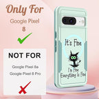 for Google Pixel 8 Case 6.2 Inch - Compatible with MagSafe Women Girls Cute Magnetic Protective Cover Cool Kawaii Girly Cat Heavy Duty Shockproof Design for Google Pixel 8 Phone Cases