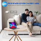 Fast iPad Charger,iPad Charger Fast Charging 2Pack Wall Chargers Plug Adapter Type C USB C to C Cable Cord 6ft for iPad Pro 12.9,iPad Pro 11/13inch(M4),iPad Air 5th/4th,iPad mini 6/7,iPad 10/11th(A16)