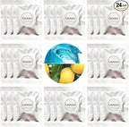 24 Pack Ocean & Lemon Car Air Freshener Refills, Car Air Vent Clip Freshener Replacement Pads, Solid Fragrance Scent Refill Tablets