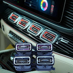 4pcs Set Air Vent LED Ambient Light Kit 64 Colors Replacement for Benz W167 GLS and GLE 2020-2025year (Interior led Light 64 Colors)