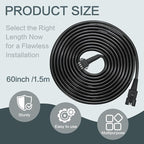 Rock Light Extension Wires 4 Pin and 2-Way Splitters 20 PCS 60 inch, Pure Copper Insulated Cable Cord Set for Motorcycle ATV Trike Golf Car Truck Neon Underglow Strip Lights