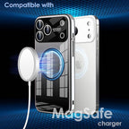 Guppy Compatible with iPhone 17 Pro Max Magnetic Case, with Full Camera Lens Protector [Compatible with MagSafe] Scratch Resistant Gradient Glass Back Cover Phone Case-Black