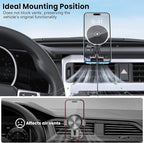 DIAMOOKY Metal Phone Mount for Toyota 4Runner 2024 2023 2022 2021 2020-2010 5th Gen 4runner Accessories Dash Cell Phone Holder W/Wireless Charging Adjustable Phone Stand Fit for All Smartphone