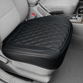 BEITK 1 Pack Leather Front Car Seat Cover Bottom Car Seat, Anti-Slip and Full Wrap Driver Car Seat Protectors, Luxury Waterproof Bottom Auto Seat Cushion Pad Mat for Most Vehicles(Black)