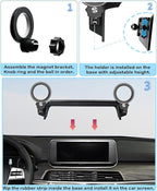 Car Phone Holder for KIA Telluride 2019 2020 2021 2022 Accessories Apply to 10.25 Inch Touch Screen Fixed Clip MagSafe Passenger Cell Phone Mount Handsfree 360° Rotation