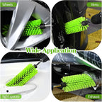 Drill Brush for Car Wheel and Bottle, Highly Dense and Durable Car Cleaning Brush for Wheels, Rims, Engines, Exhaust, Bottle