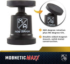 Mob Armor MobNetic Maxx - USA Assembled Magnetic Phone Holder for Car, Magnetic Car Phone Mount, 90-Degree Tilt, 360-Degree Rotation, Aluminum Metal, Compatible with iPhone & Android - Black Chrome